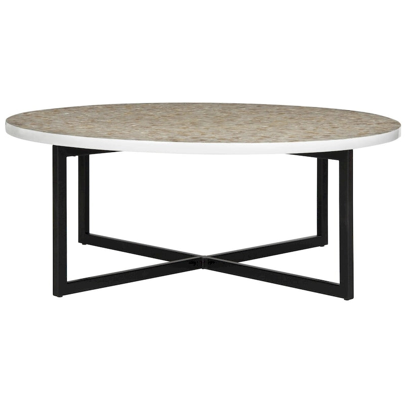 Table basse crème - 39.8 x 39.8 x 15.4 - 40Lx40Px15H