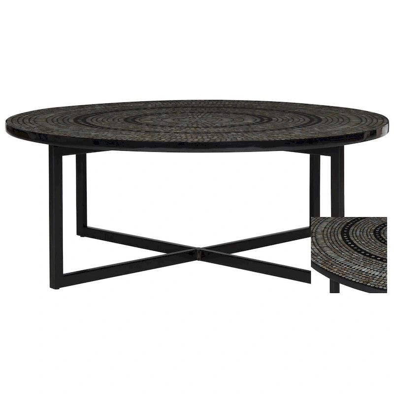 Table basse crème - 39.8 x 39.8 x 15.4 - 40Lx40Px15H