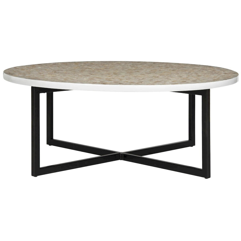 Table basse crème - 39.8 x 39.8 x 15.4 - 40Lx40Px15H