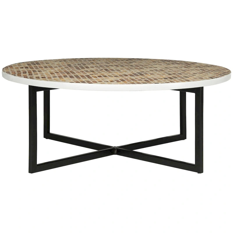 Table basse crème - 39.8 x 39.8 x 15.4 - 40Lx40Px15H