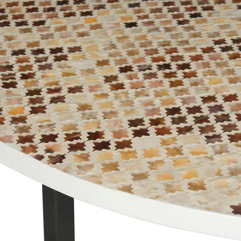 Table basse crème - 39.8 x 39.8 x 15.4 - 40Lx40Px15H