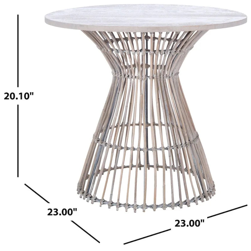 Table d'appoint ronde - 23 L x 23 P x 20,1 H - 23Lx23Px20H