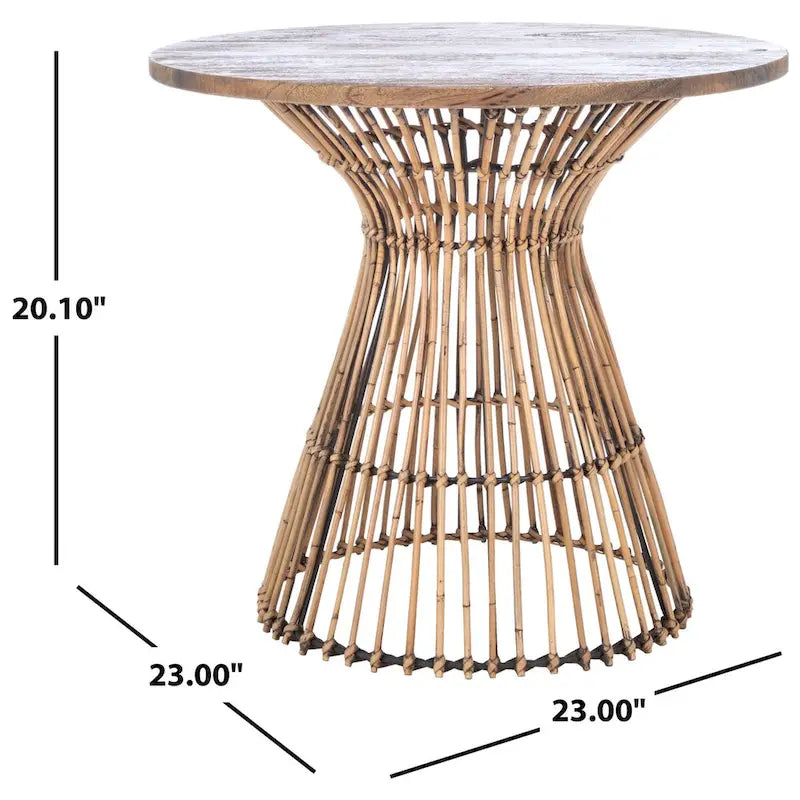 Table d'appoint ronde - 23 L x 23 P x 20,1 H - 23Lx23Px20H
