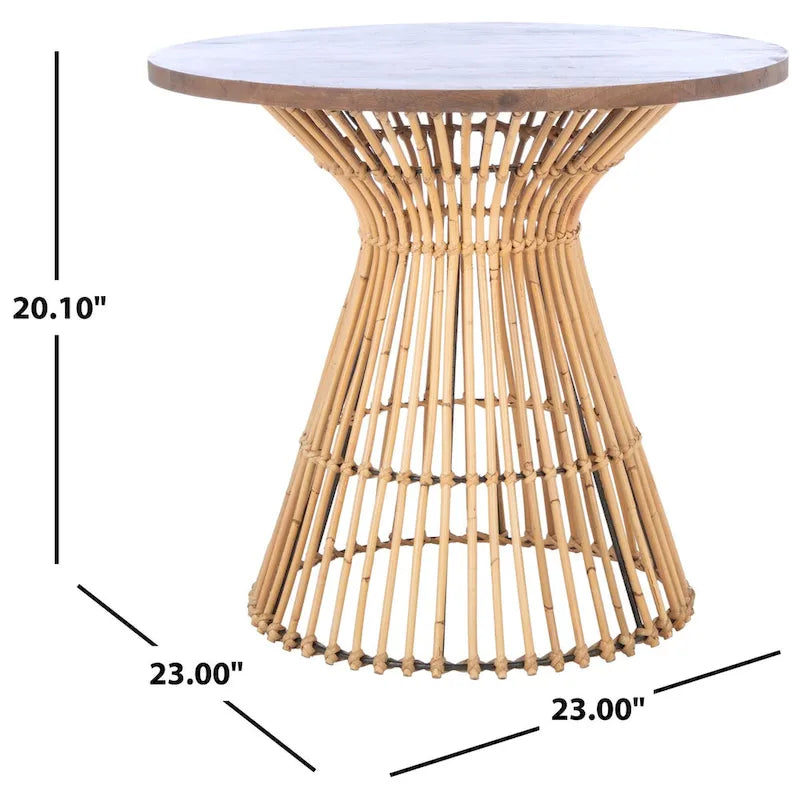 Table d'appoint ronde - 23 L x 23 P x 20,1 H - 23Lx23Px20H
