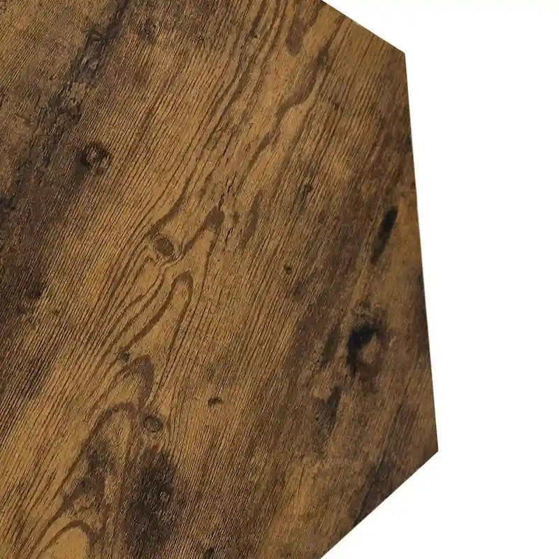Petite table basse hexagonale avec rangement, table basse moderne unique pour salon et bureau, pour petits espaces