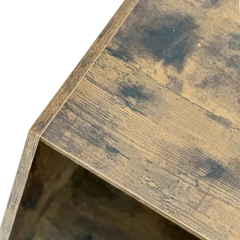 Petite table basse hexagonale avec rangement, table basse moderne unique pour salon et bureau, pour petits espaces