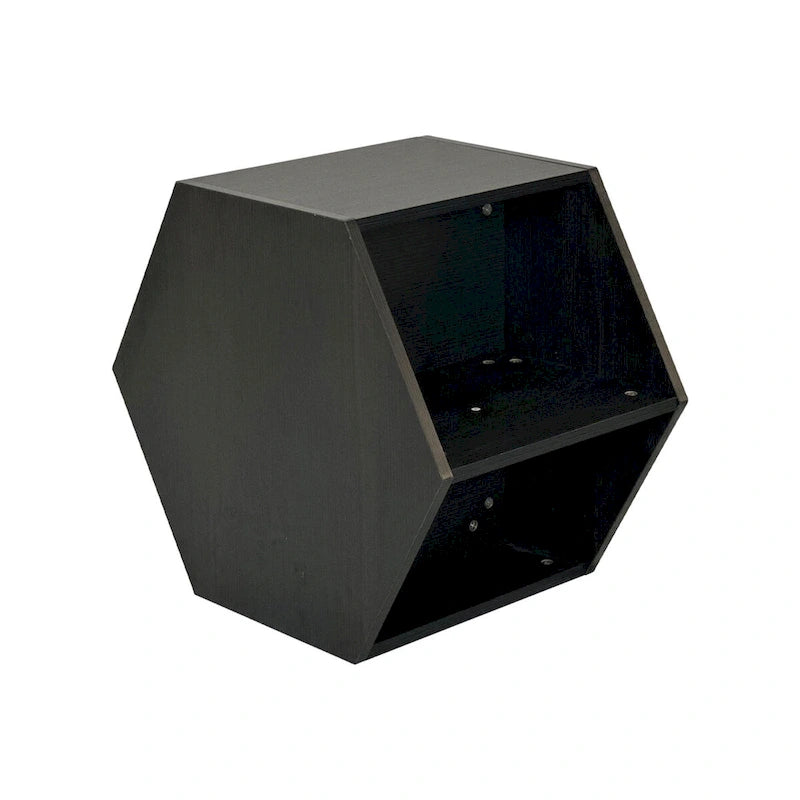 Petite table basse hexagonale avec rangement, table basse moderne unique pour salon et bureau, pour petits espaces