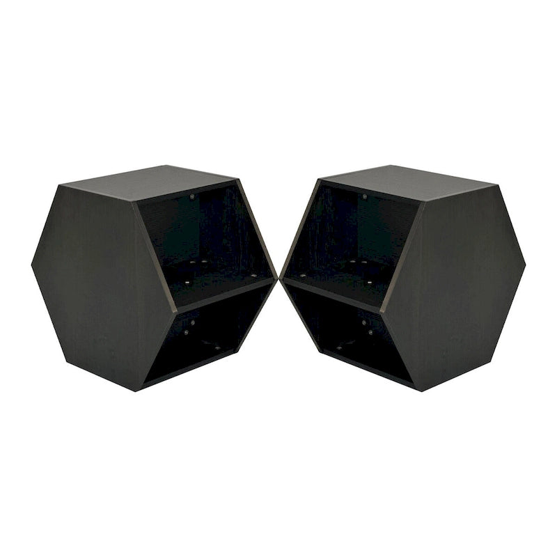 Petite table basse hexagonale avec rangement, table basse moderne unique pour salon et bureau, pour petits espaces