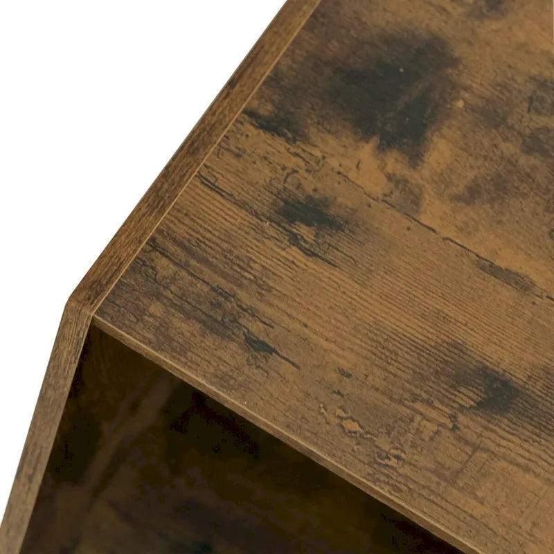 Petite table basse hexagonale avec rangement, table basse moderne unique pour salon et bureau, pour petits espaces